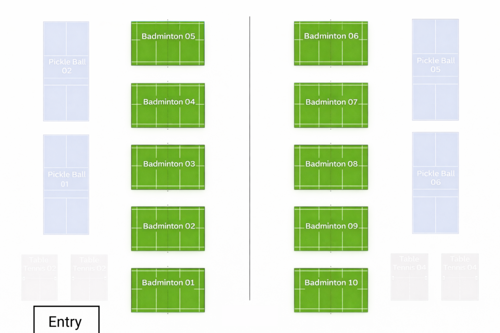 Badinton Momentum floor map