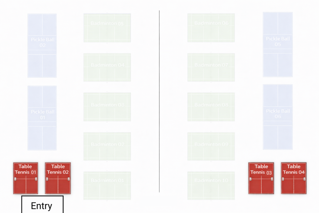 Momentum floor map table tennis