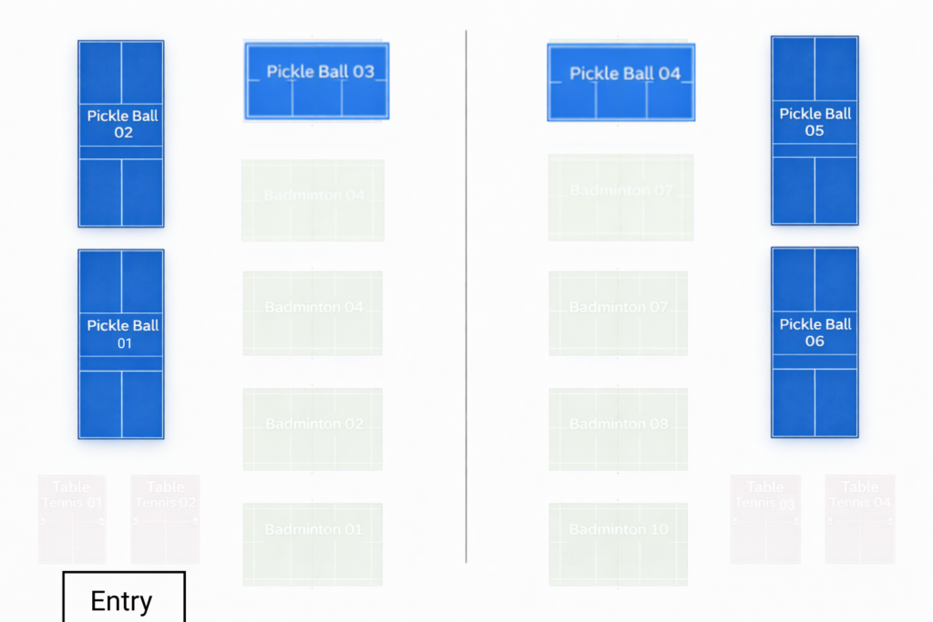 Momentum floor map pickle ball